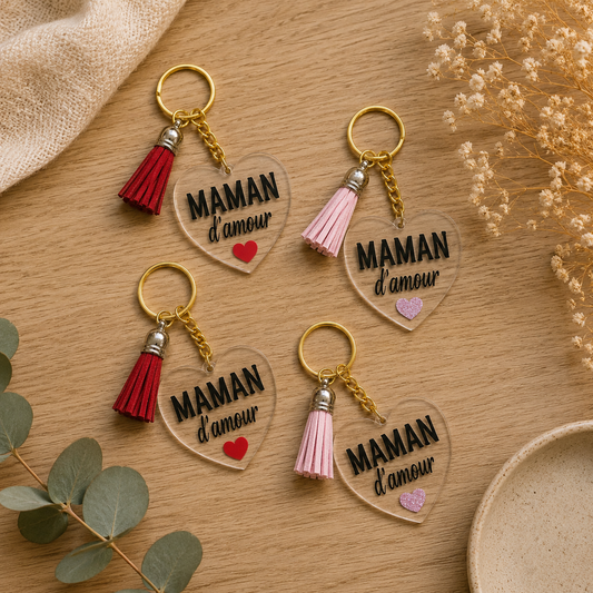 Porte-clés "Maman d’amour" 🌸