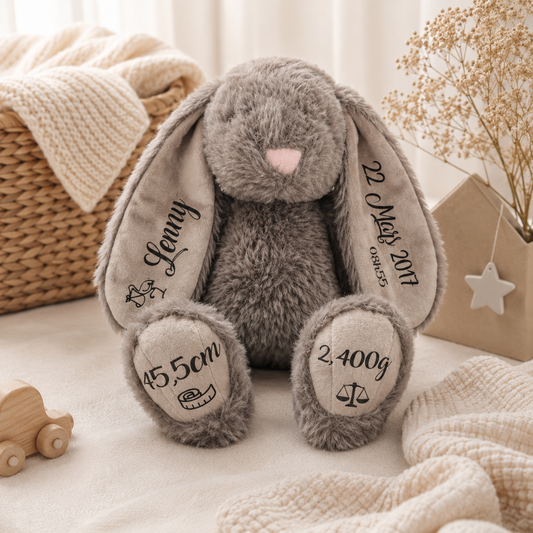 Doudou lapin personnalisé