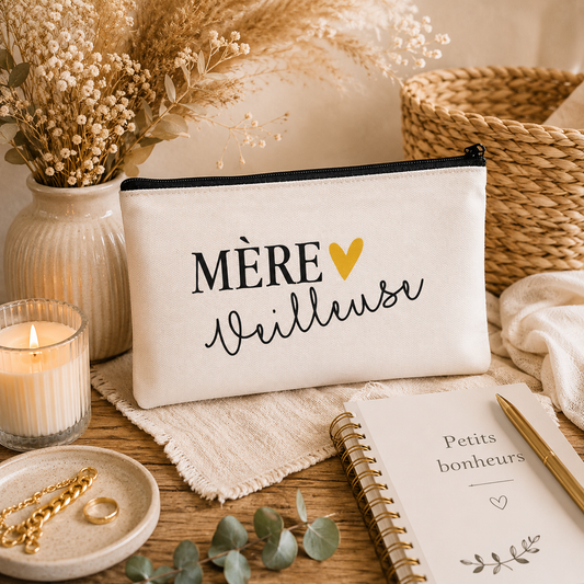 Pochette zippée "Mère Veilleuse" 🌸