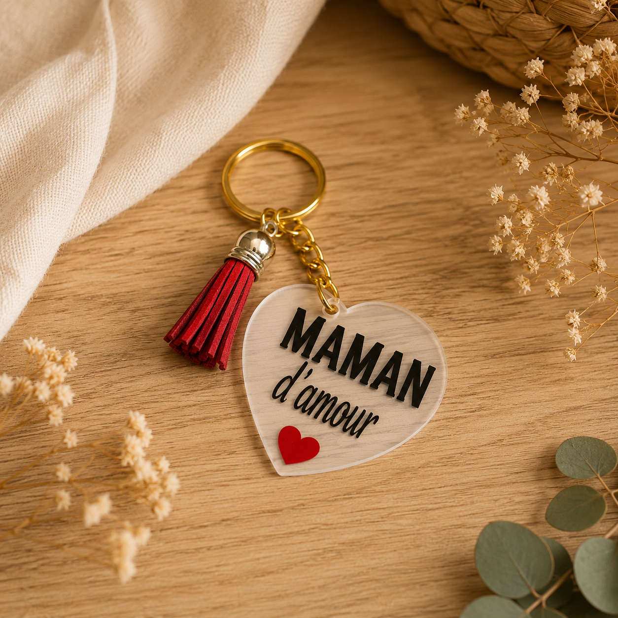 Porte-clés "Maman d’amour" 🌸