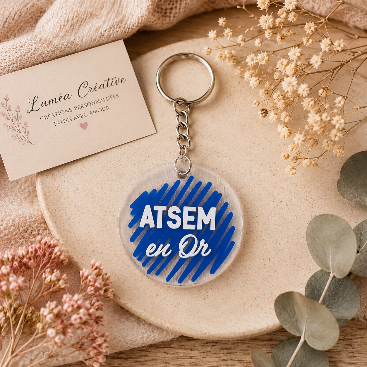 Porte-clés "Atsem en Or"